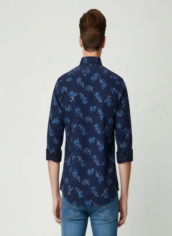 Navy_Blue_Cotton_Classic_Shirt_For_Men