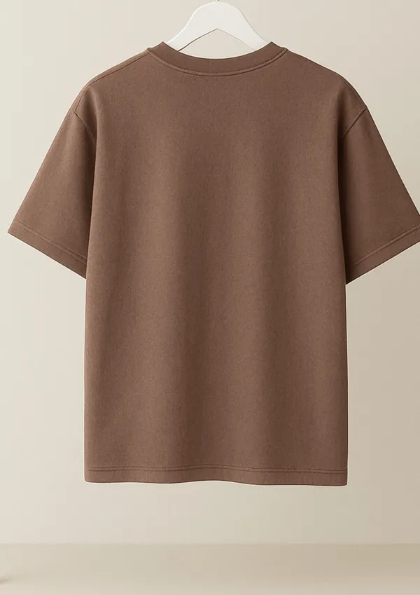 Brown_Pure_Cotton_Graphic_Print_Round_Neck_T-Shirt_For_Men