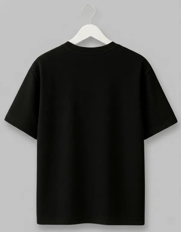 Black_Pure_Cotton_Graphic_Print_Round_Neck_T-Shirt_For_Men