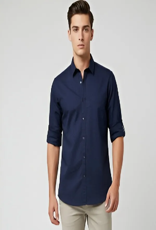 Navy_Blue_Cotton_Classic_Shirt_For_Men