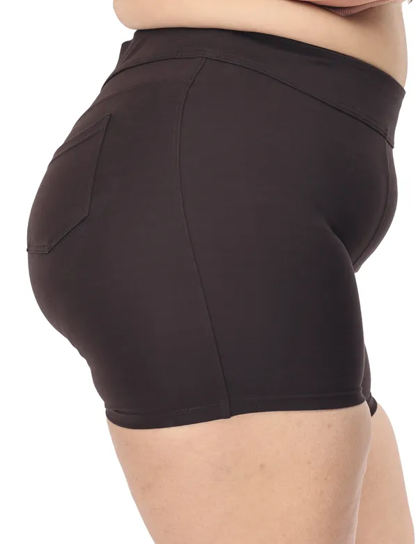 Coffee_Brown_Compression_Shorts_For_Women