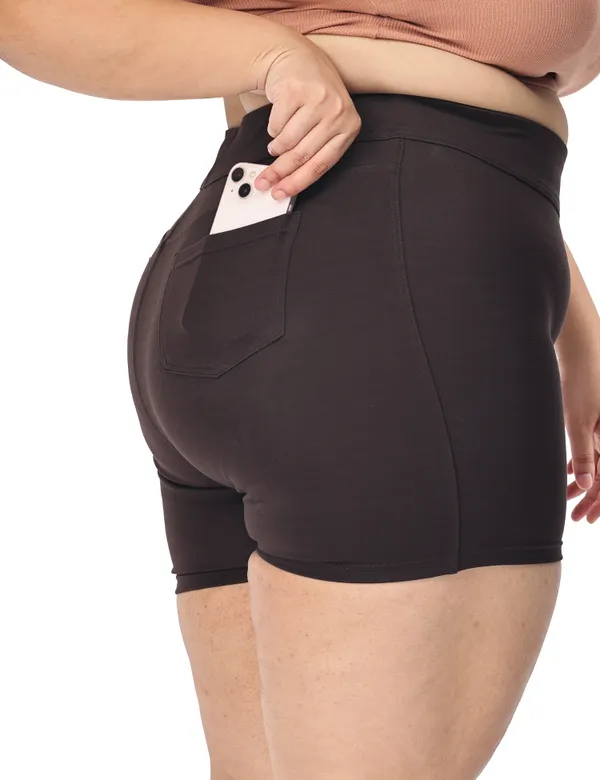 Coffee_Brown_Compression_Shorts_For_Women
