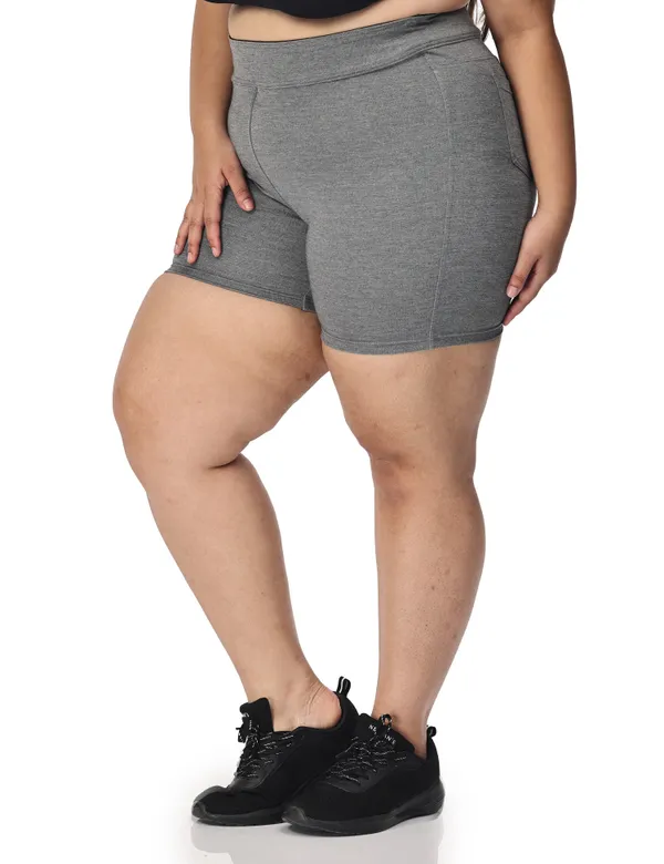 Grey_Compression_Shorts_For_Women