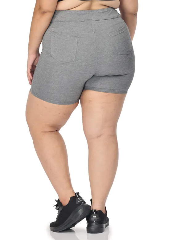 Grey_Compression_Shorts_For_Women