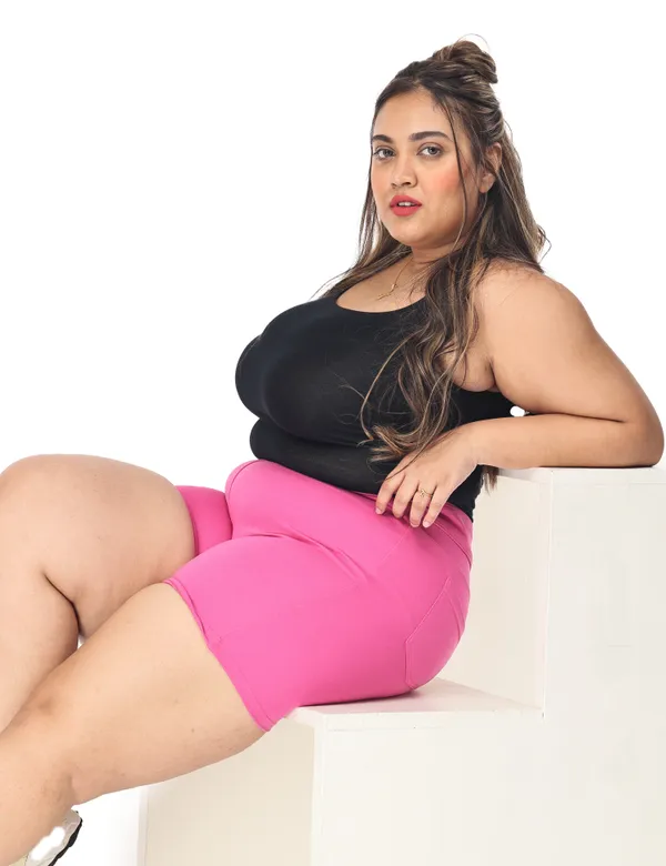 Pink_Compression_Shorts_For_Women