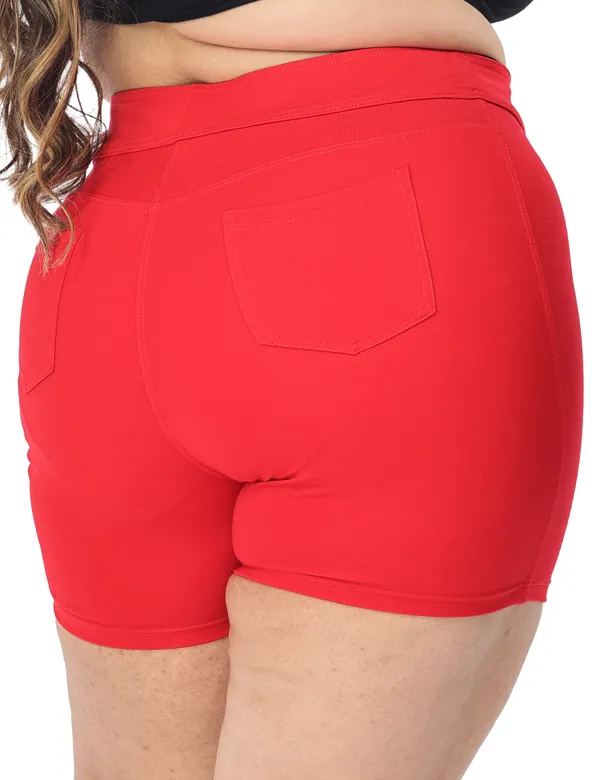 Red_Compression_Shorts_For_Women