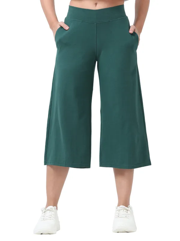 Dark_Green_Cotton_Spandex_Cropped_Length_For_Women