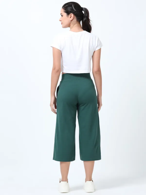 Dark_Green_Cotton_Spandex_Cropped_Length_For_Women