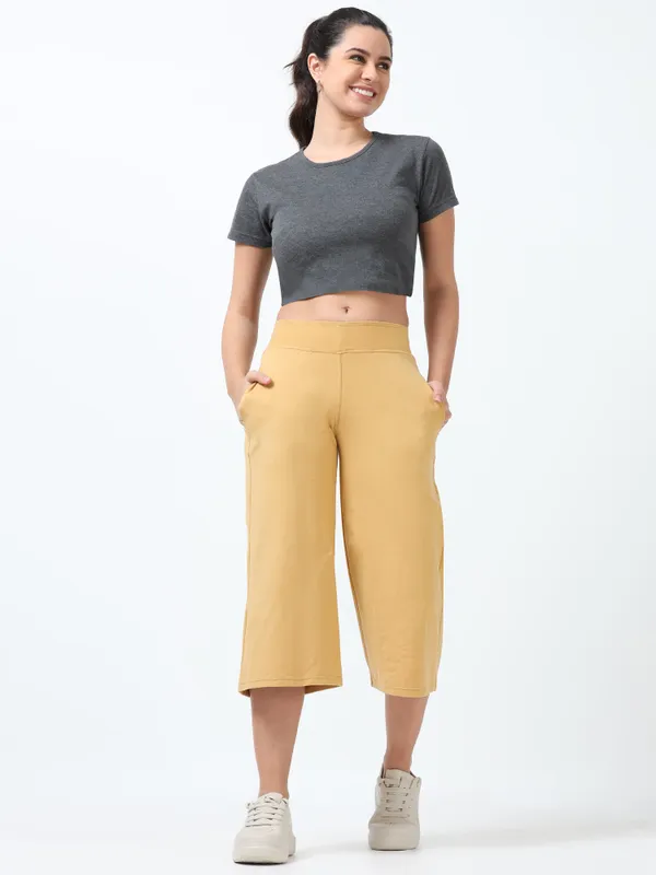 Khaki_Cotton_Spandex_Cropped_Length_For_Women