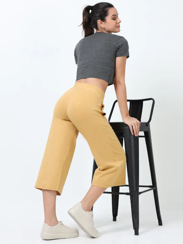 Khaki_Cotton_Spandex_Cropped_Length_For_Women