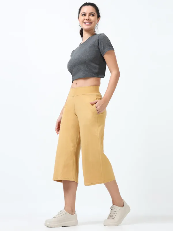 Khaki_Cotton_Spandex_Cropped_Length_For_Women