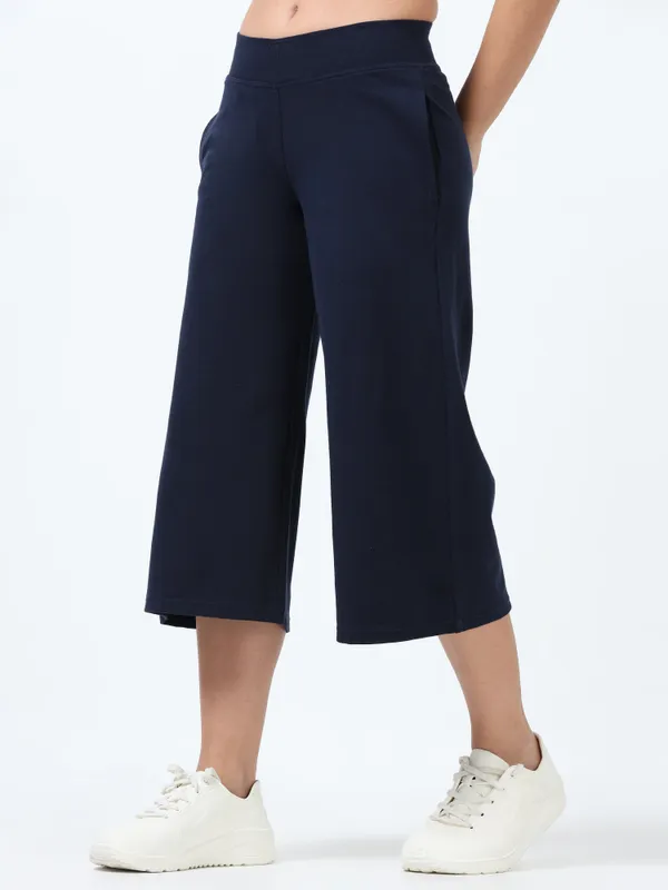 Navy_Cotton_Spandex_Cropped_Length_For_Women