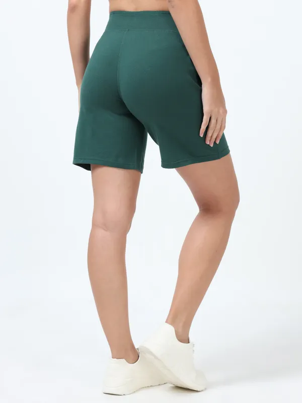 Dark_Green_Shorts_Cotton_For_Women