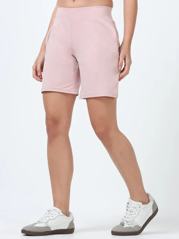 Peach_Shorts_Cotton_For_Women