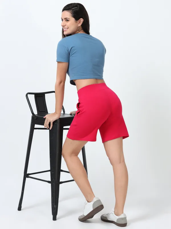Red_Shorts_Cotton_For_Women