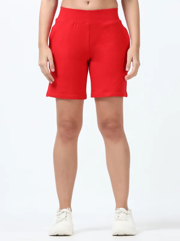 Red_Shorts_Cotton_For_Women