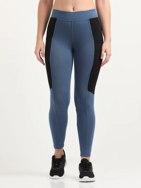 Indigo_&_Black_Contrast_Thigh_Ankle_Sports_Jegging_For_Women