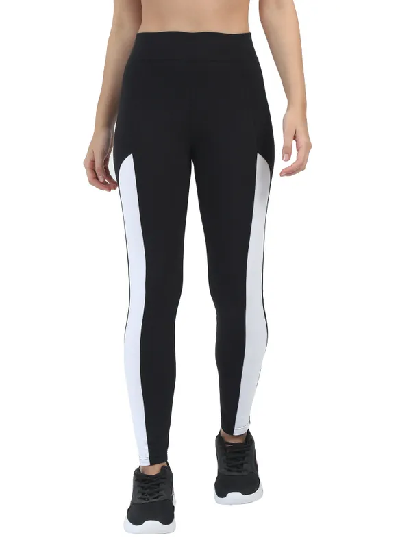 Black_&_White_Contrast_Slim_Patch_Ankle_Sports_Jegging_For_Women