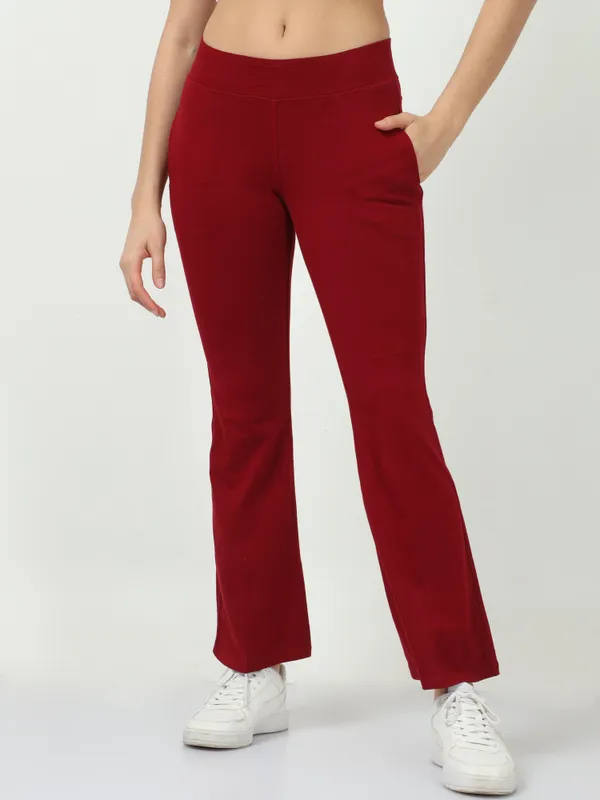 Dark_Pink_Cotton_Ladies_Pant_Formal_For_Women