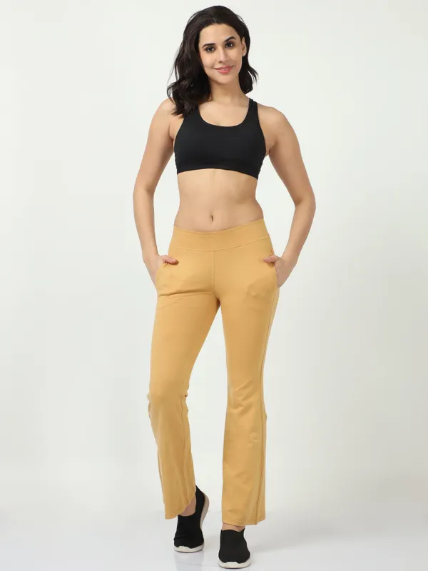 Khaki_Cotton_Ladies_Pant_Formal_For_Women