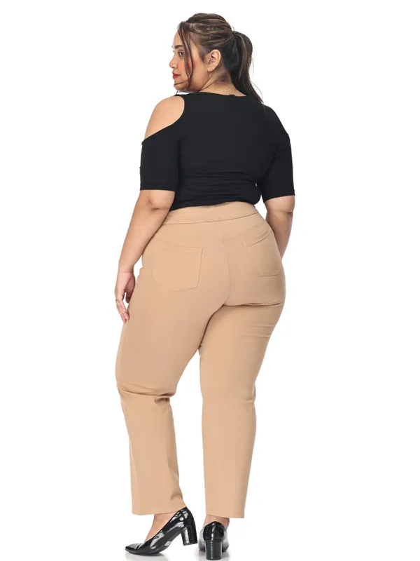 Khaki_Plus_Size_Tummy_Tucker_For_Formal_Trouser_For_Women