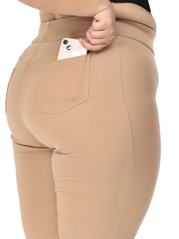 Khaki_Plus_Size_Tummy_Tucker_For_Formal_Trouser_For_Women