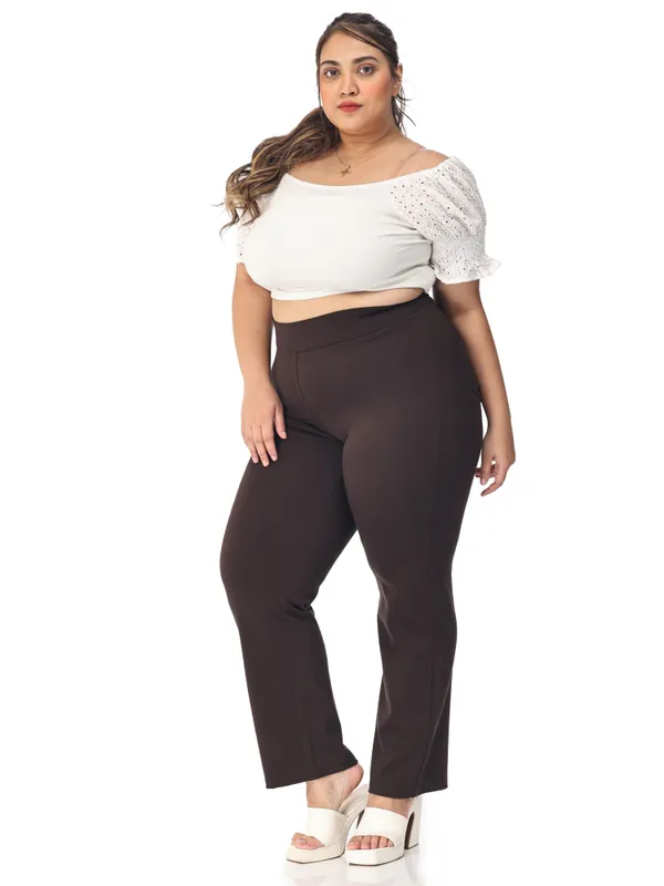 Coffee_Brown_Plus_Size_Tummy_Tucker_For_Formal_Trouser_For_Women
