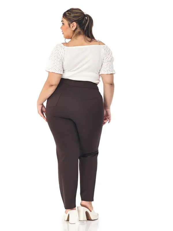 Coffee_Brown_Plus_Size_Tummy_Tucker_For_Formal_Trouser_For_Women