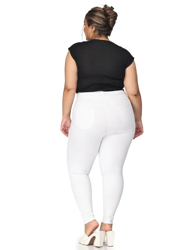 White_Plus_Size_Tummy_Tucker_Jegging_For_Women