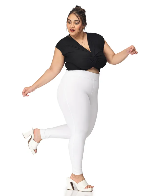White_Plus_Size_Tummy_Tucker_Jegging_For_Women