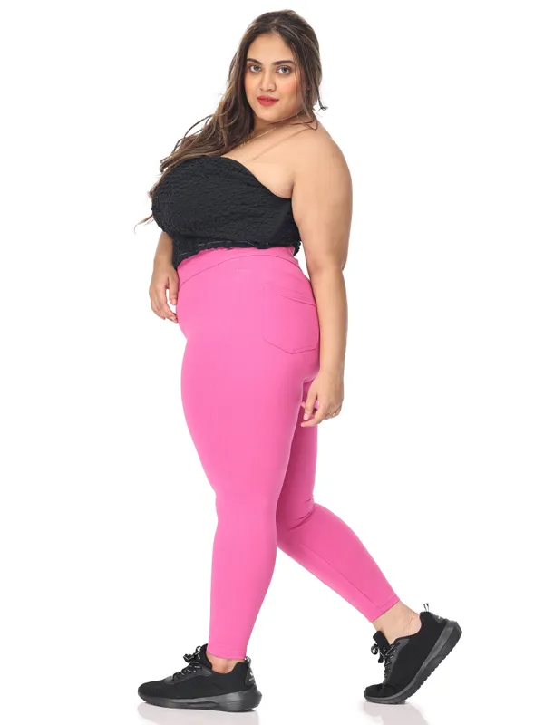 Pink_Plus_Size_Tummy_Tucker_Jegging_For_Women