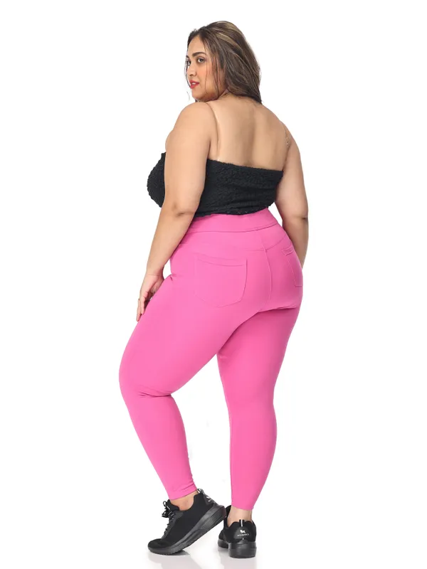 Pink_Plus_Size_Tummy_Tucker_Jegging_For_Women