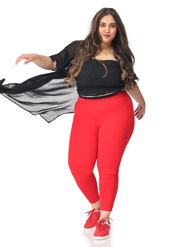 Red_Plus_Size_Tummy_Tucker_Jegging_For_Women