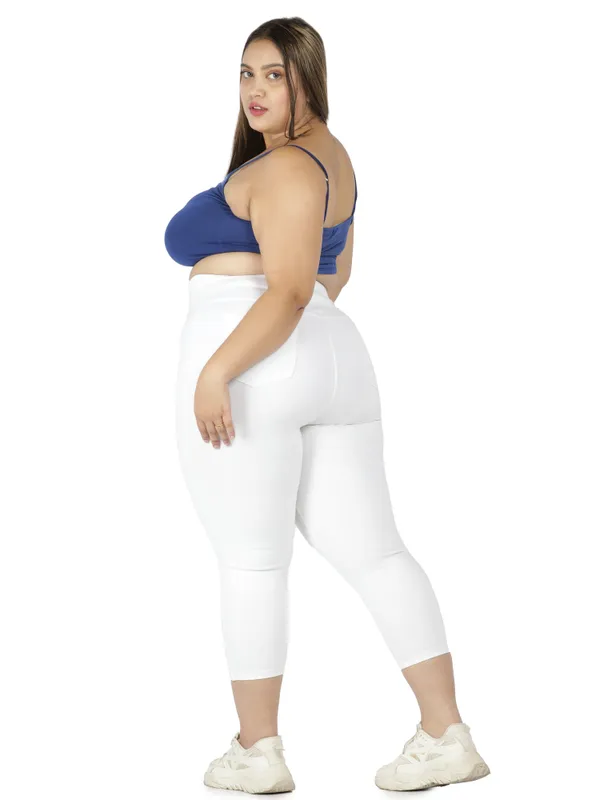 White_Tummy_Tucker_Capris_For_Women