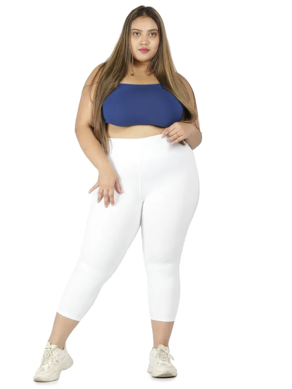 White_Tummy_Tucker_Capris_For_Women