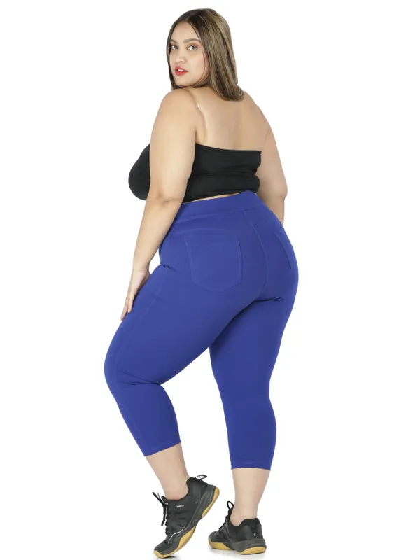 Royal_Blue_Tummy_Tucker_Capris_For_Women