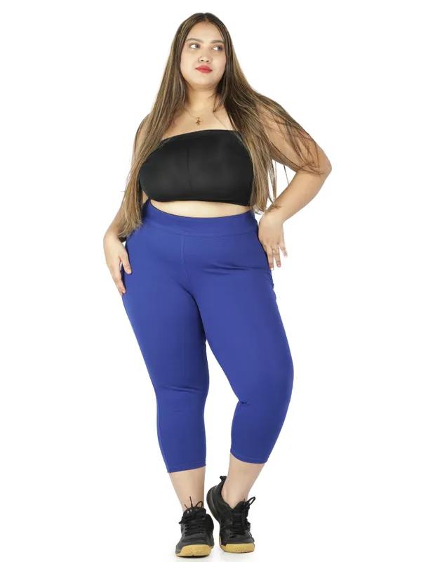 Royal_Blue_Tummy_Tucker_Capris_For_Women