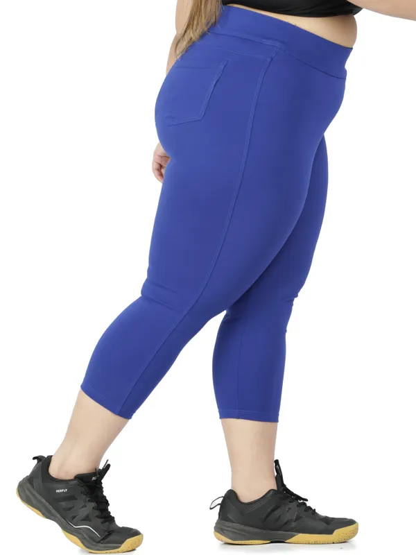 Royal_Blue_Tummy_Tucker_Capris_For_Women