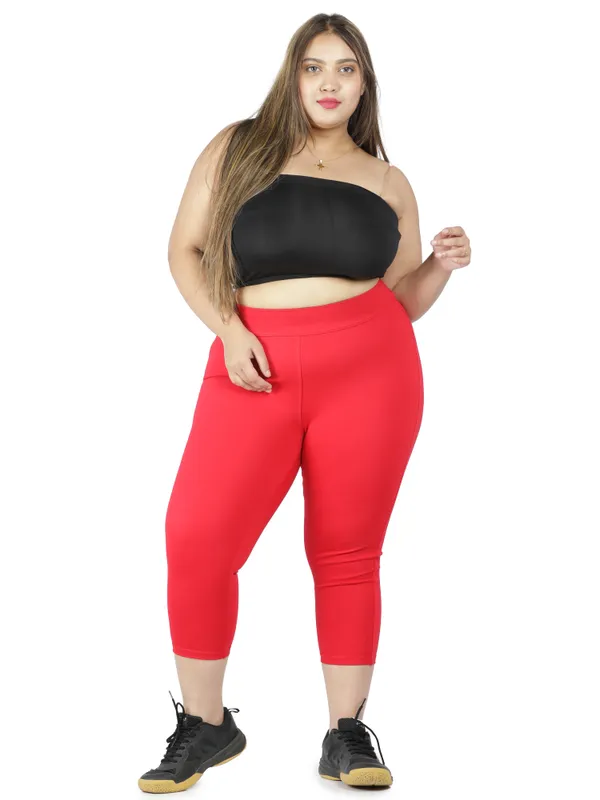 Red_Tummy_Tucker_Capris_For_Women