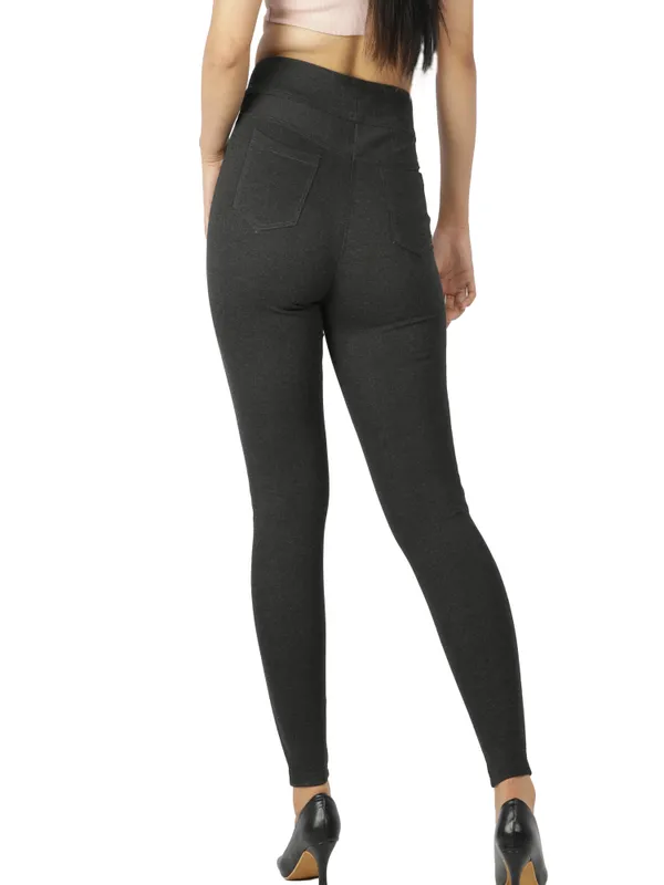 Charcoal_Tummy_Tucker_Jeggings_For_Women