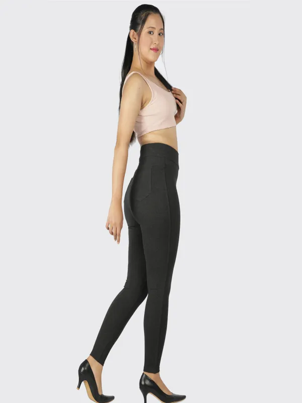 Charcoal_Tummy_Tucker_Jeggings_For_Women
