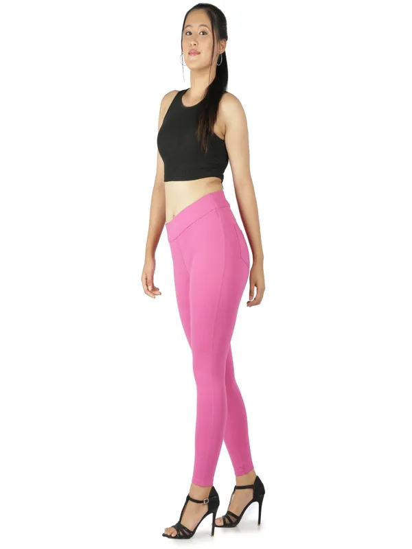 Pink_Tummy_Tucker_Jeggings_For_Women