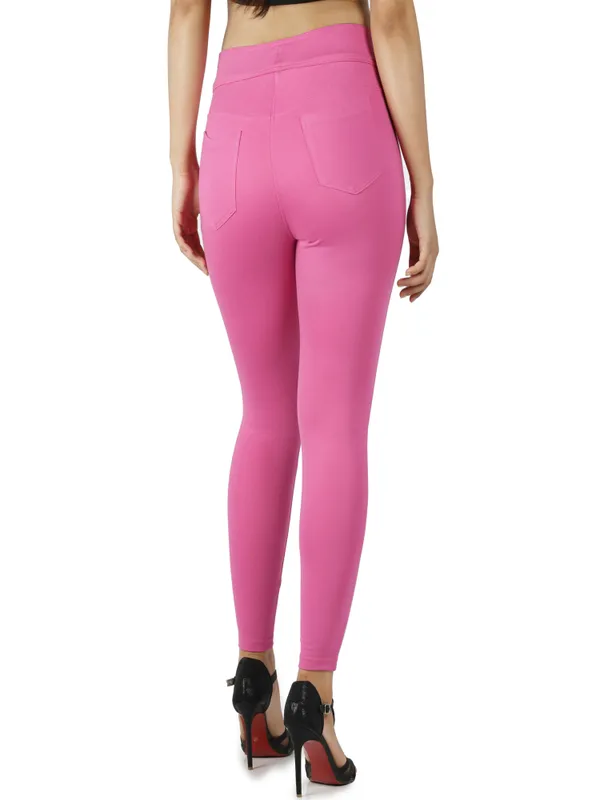 Pink_Tummy_Tucker_Jeggings_For_Women