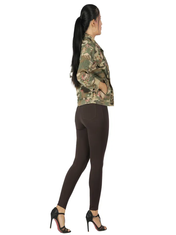 Coffee_Brown_Tummy_Tucker_Jeggings_For_Women