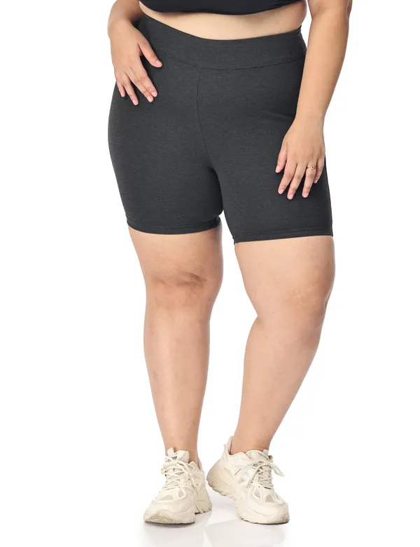 Charcoal_Compression_Shorts_For_Women