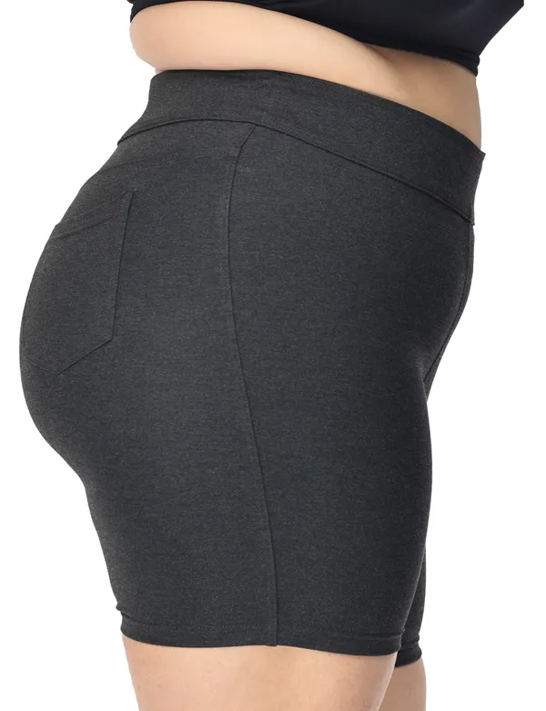Charcoal_Compression_Shorts_For_Women