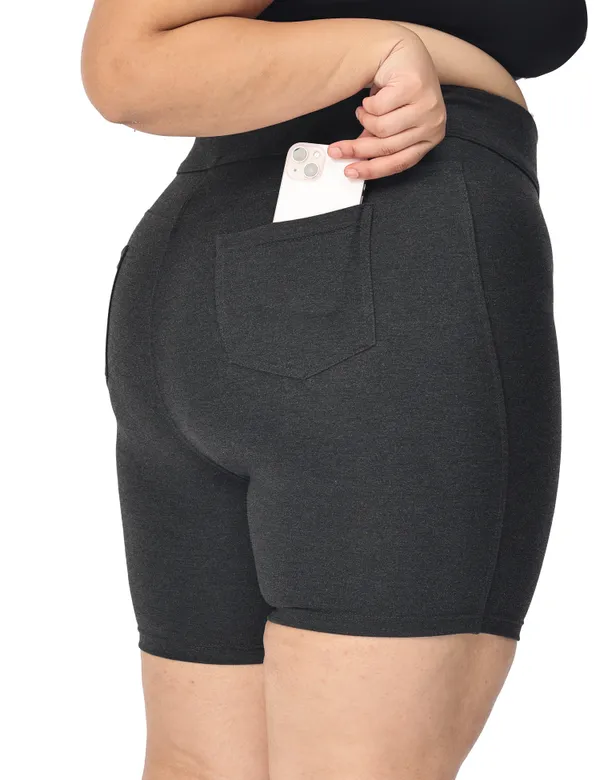 Charcoal_Compression_Shorts_For_Women