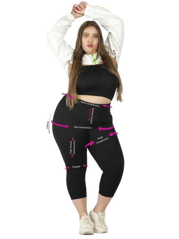 Black_Plus_Size_Tummy_Tucker_Capri_For_Women