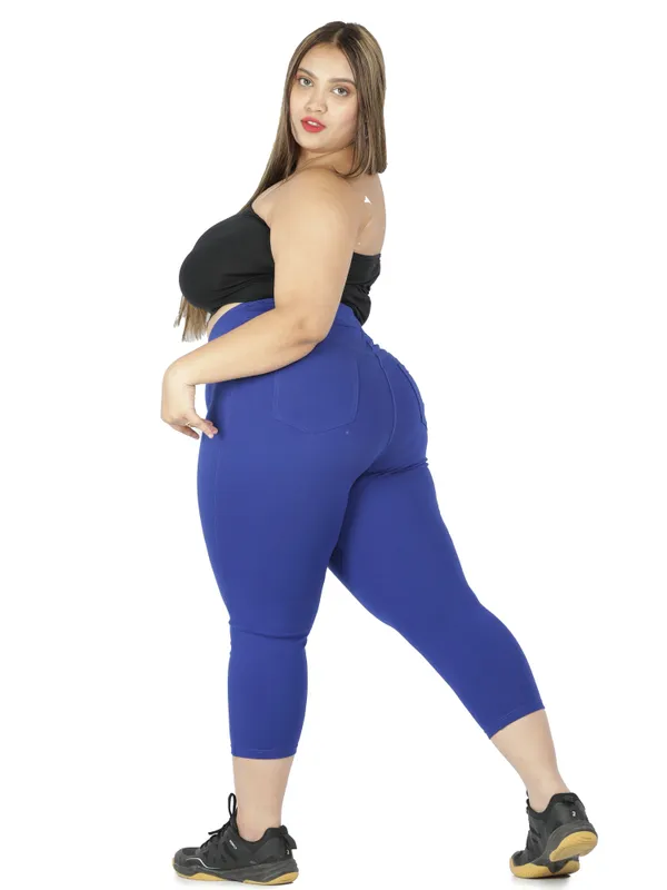 Royal_Blue_Plus_Size_Tummy_Tucker_Capri_For_Women