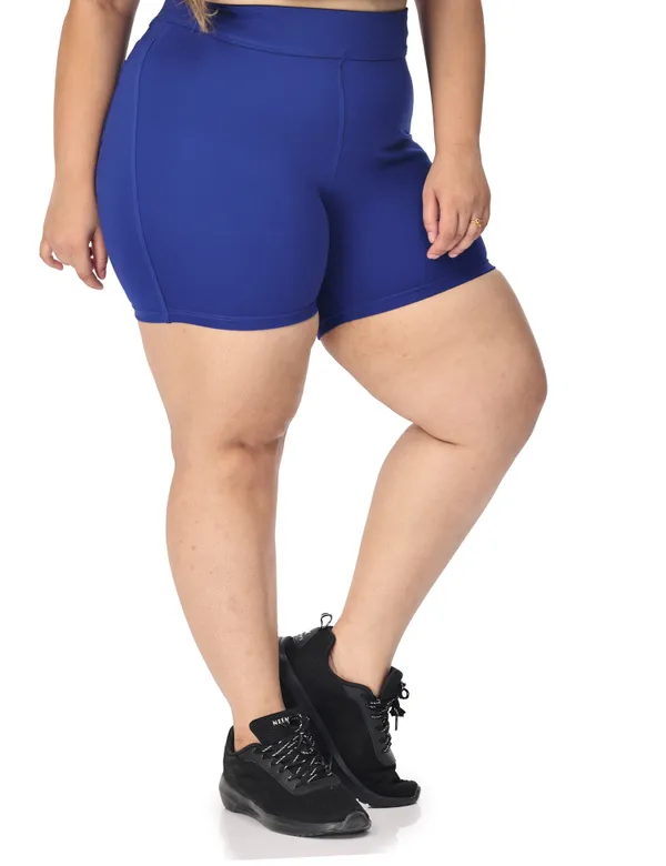 Royal_Blue_Plus_Size_Tummy_Tucker_Shorts_For_Women